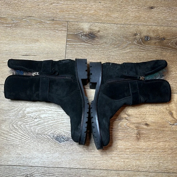 Sam Edelman Jeanie Black Suede Faux Fur Boots Size 5M - Picture 5 of 10